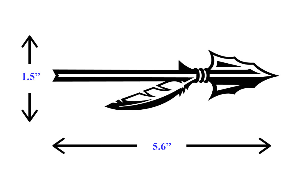 Florida State Spear Vinyl Decal Seminoles FSU Left or Right Facing Arrow