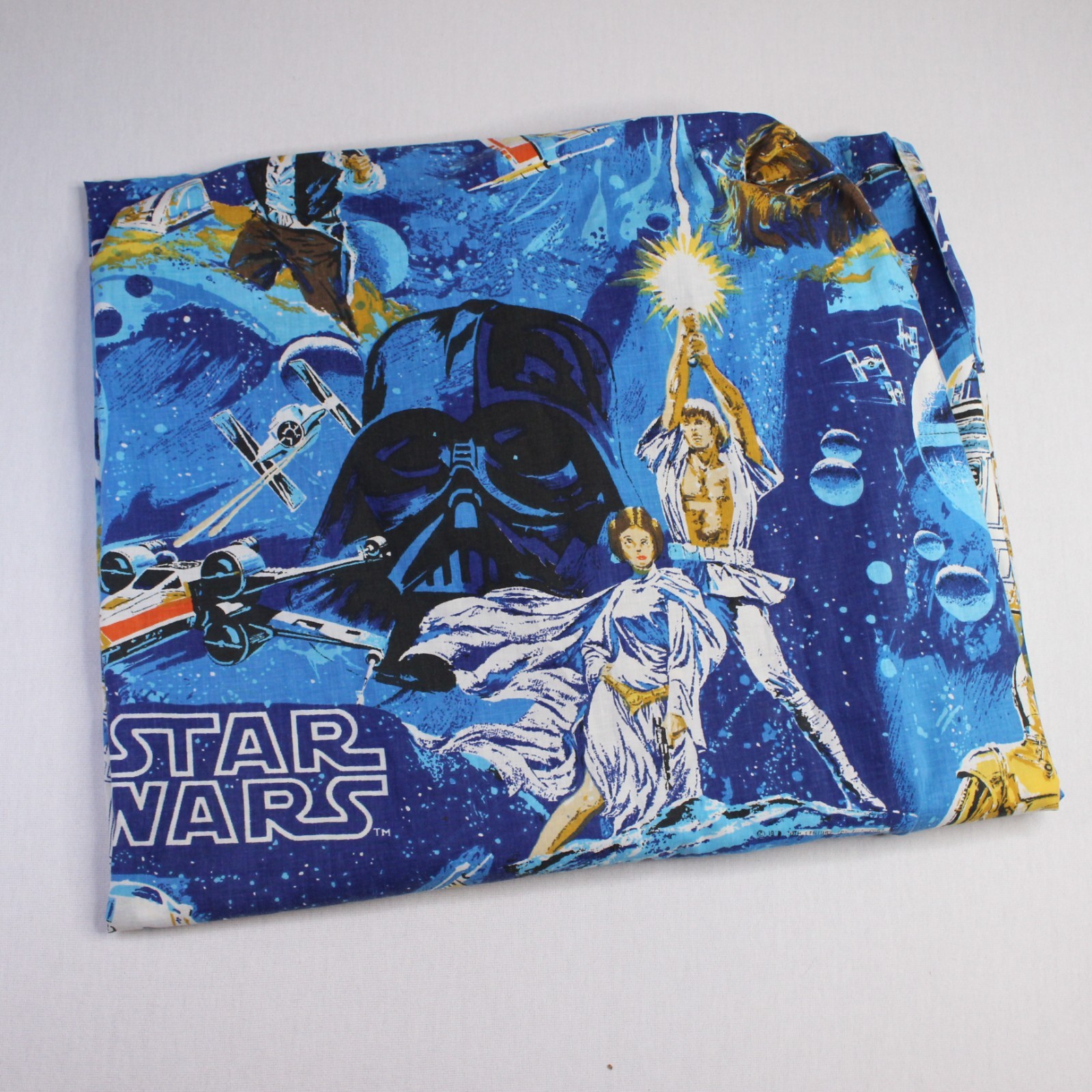 Vintage 1977 Star Wars Space Fantasy Bibb Twin Fitted Bed Sheet Vintage 1977 Star Wars Space Fantasy Bibb Twin Fitted Bed Sheet