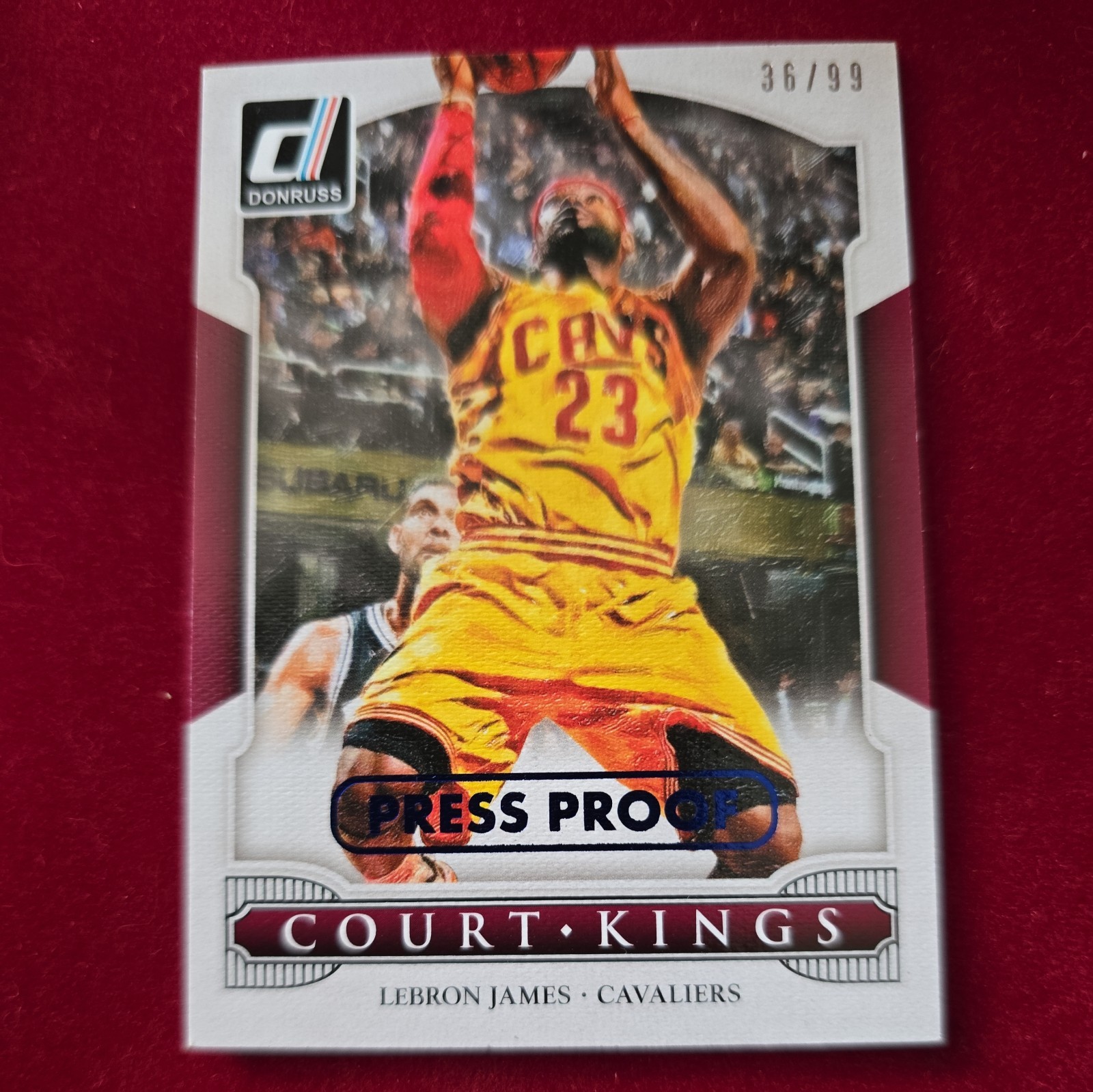 LeBron James 2014-15 Panini Donruss Press Proof Court Kings #7 Blue 36/99 Cavs LeBron James 2014-15 Panini Donruss Press Proof Court Kings #7 Blue 36/99 Cavs