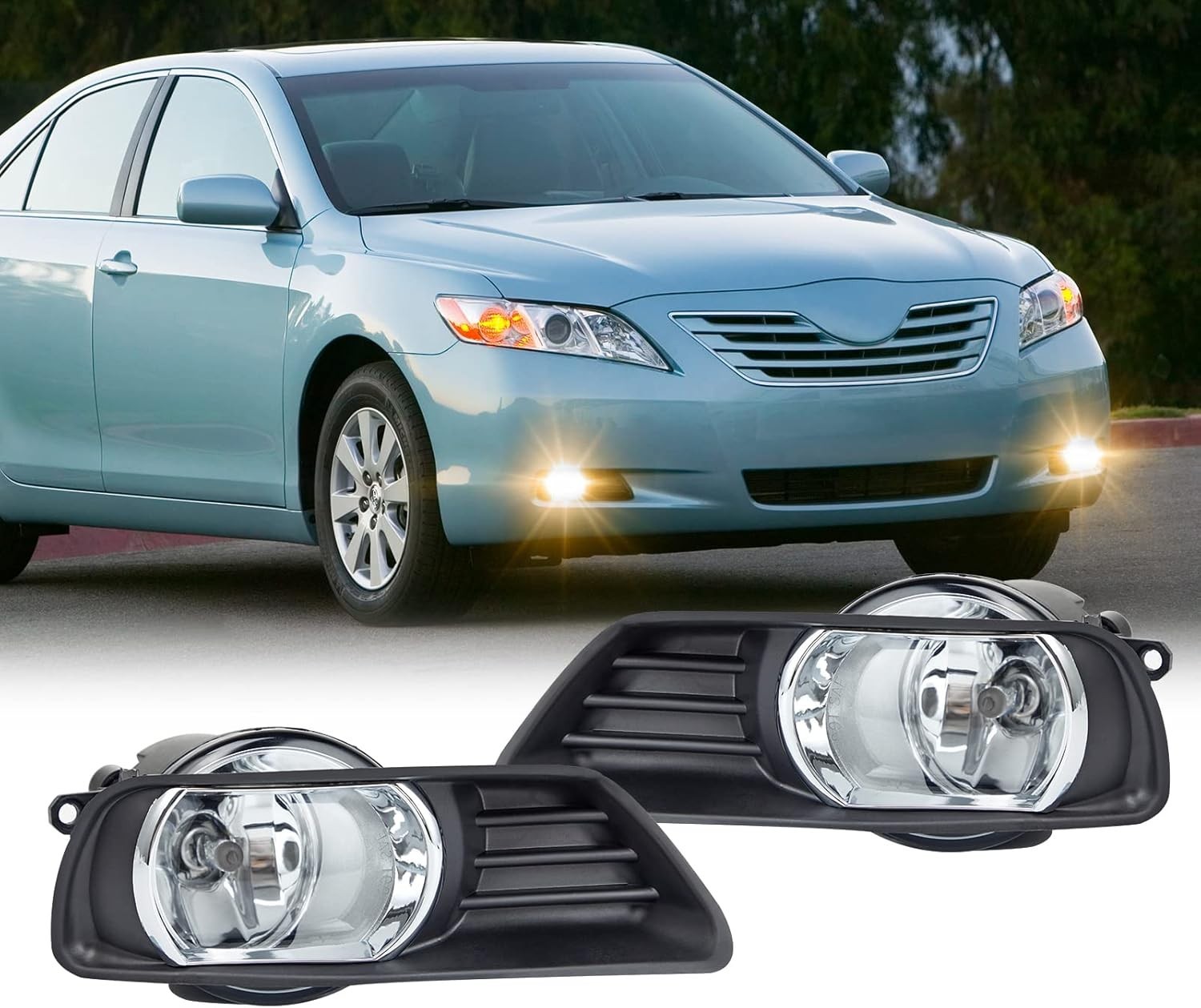 1 Par Faros antiniebla con bombillas para Toyota Camry 2007 2008 2009