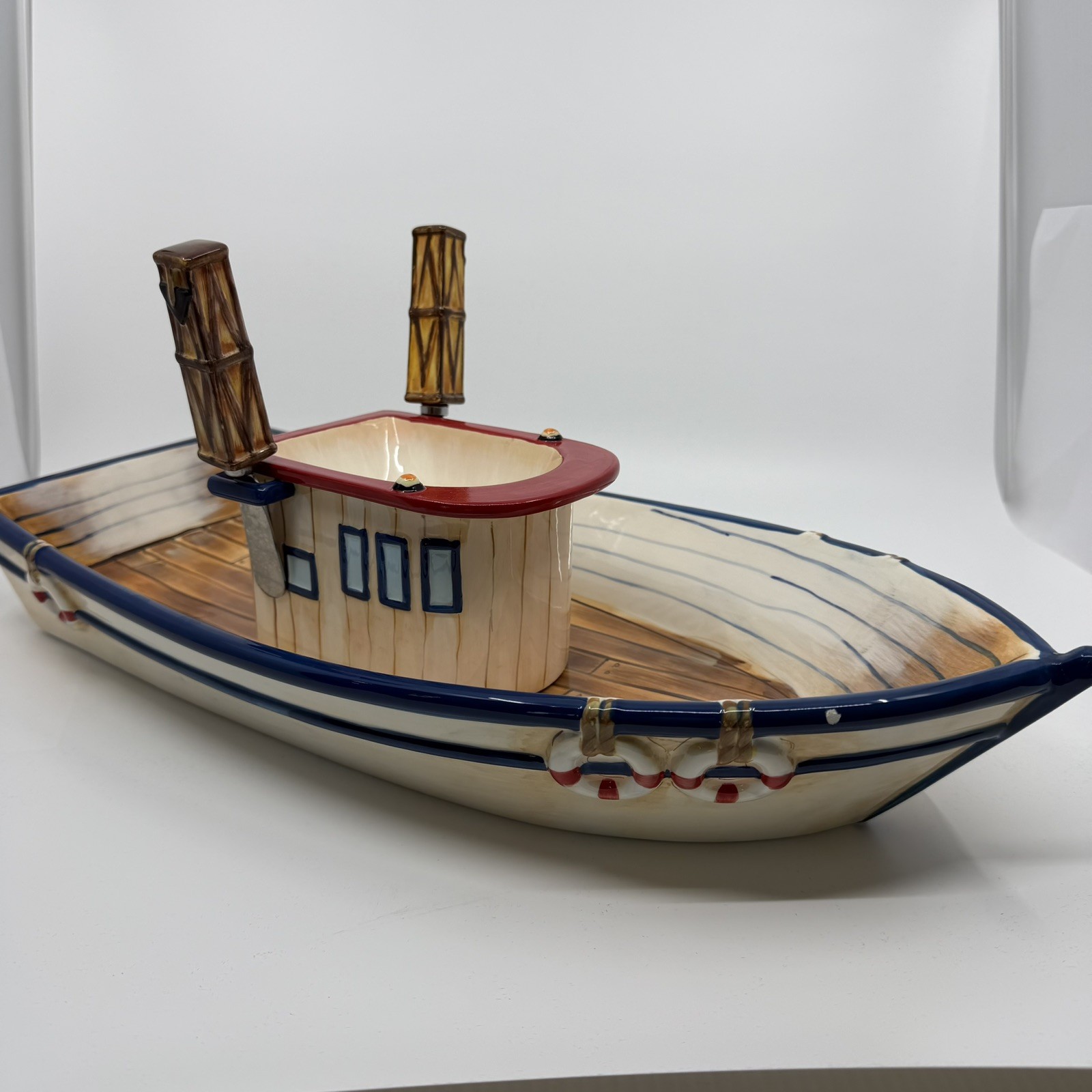 Paul Brent Nantucket Burton & Burton Boat Chip & Dip &2 spreader knifes18”x 8.5”