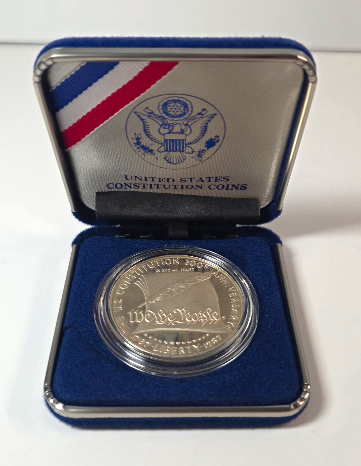 1987-S U.S. Constitution Bicentennial $1 Proof Silver Dollar OGP COA
