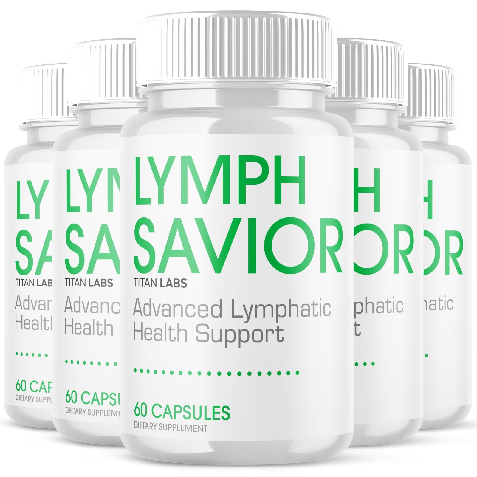 (5 Pack) Lymph Savior Pills  Advanced Wellness Support Supplement 300 Capsules