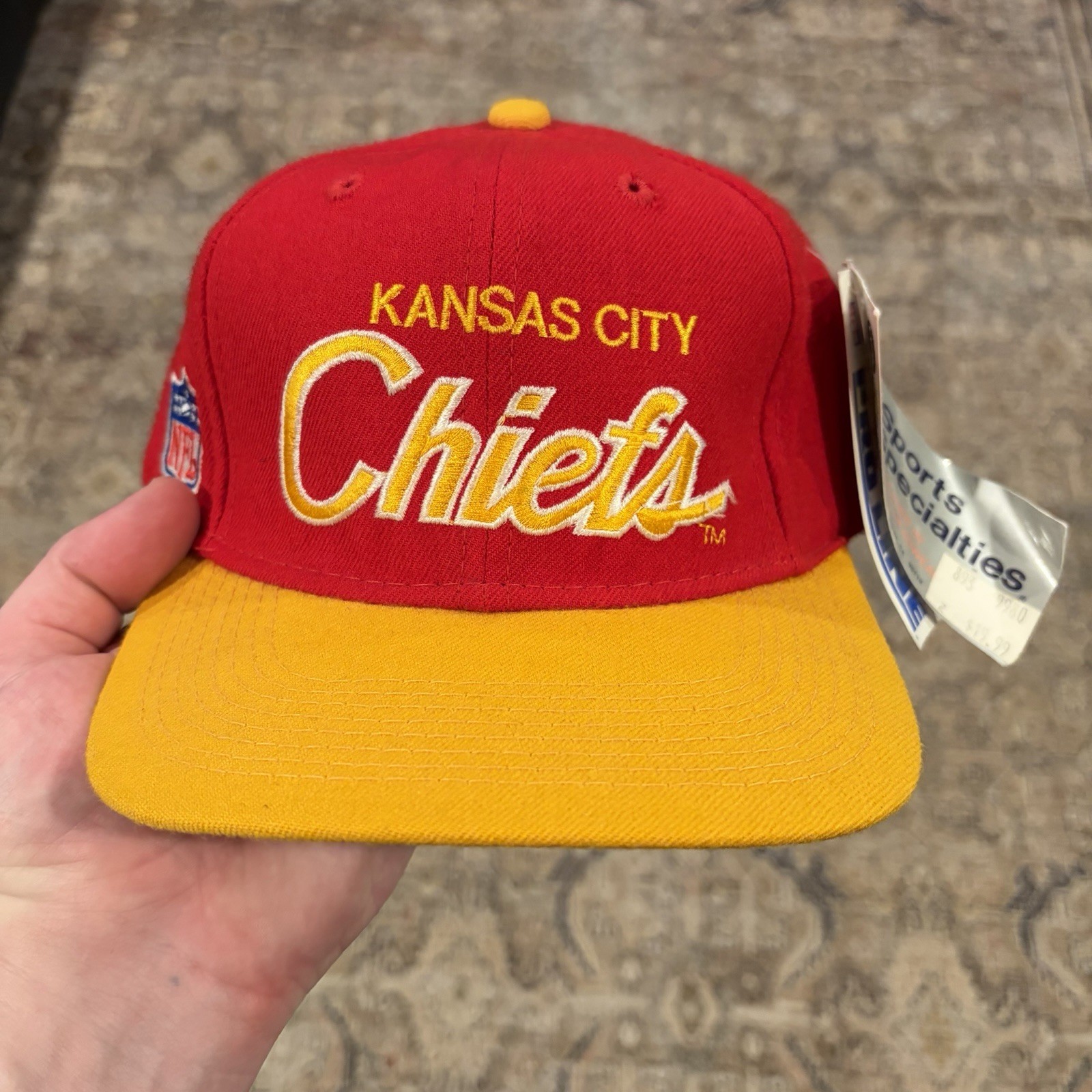 Vintage Kansas City Chiefs Script Sports Specialties Fitted Hat Cap Size 7 1/8 Vintage Kansas City Chiefs Script Sports Specialties Fitted Hat Cap Size 7 1/8