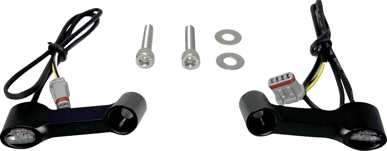 Kodlin USA Elypse 2-1 Turn Signals Black Billet CNC K68497 2021-2024 Sportster S