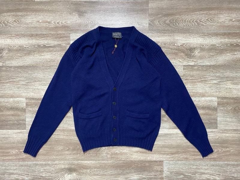 Ermenegildo Zegna Cashmere Blue Men\'s Italy Vintage 100% - It Cardigan Size M