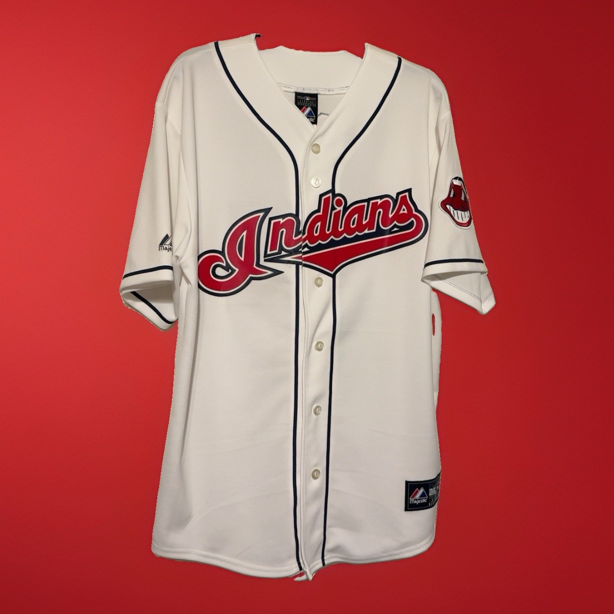Vintage Cleveland Indians Kerry Wood #34 Majestic MLB Jersey Men’s L NWOT