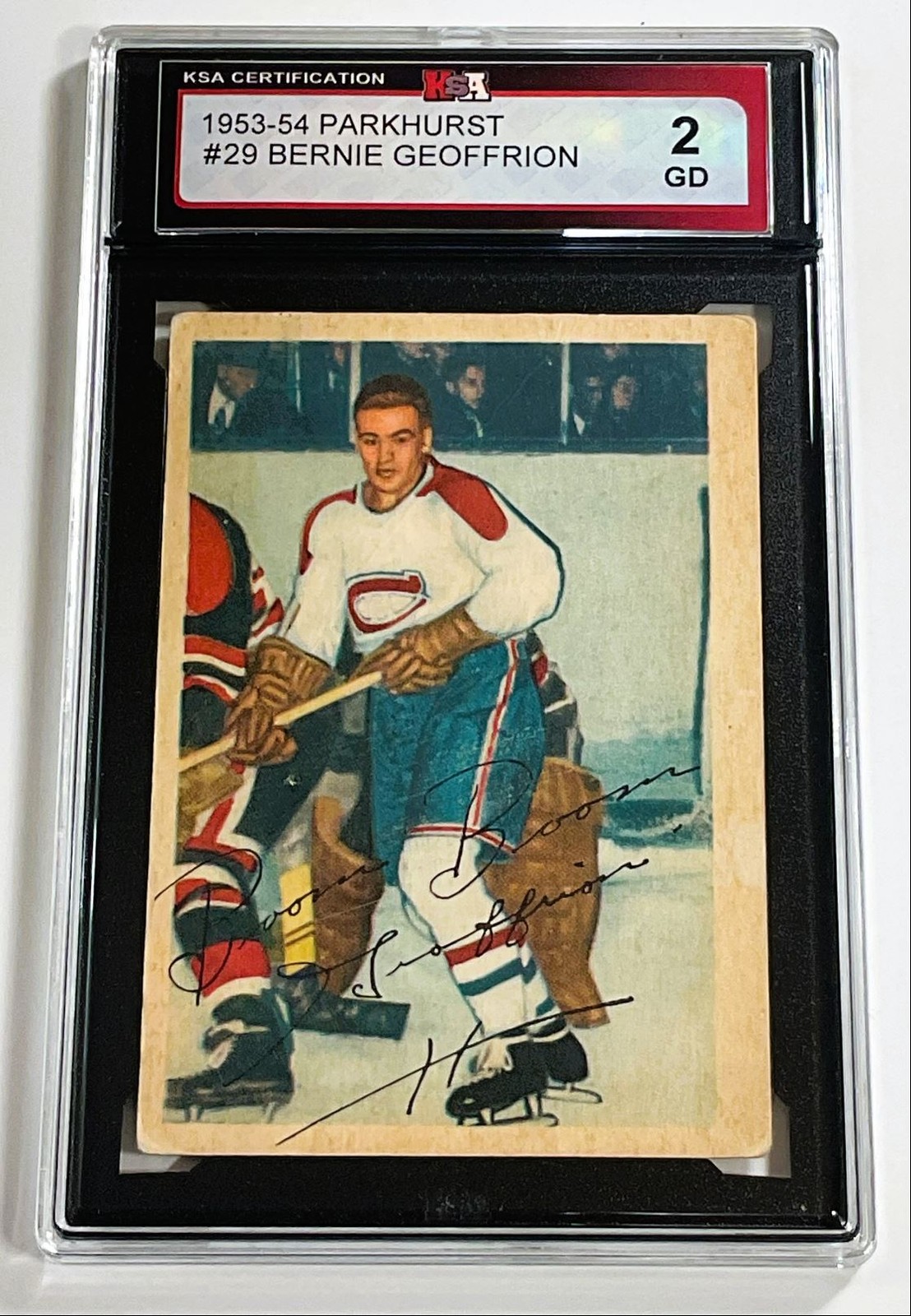 1953-54 Parkhurst Bernie Geoffrion KSA 2 Montreal Canadiens #29