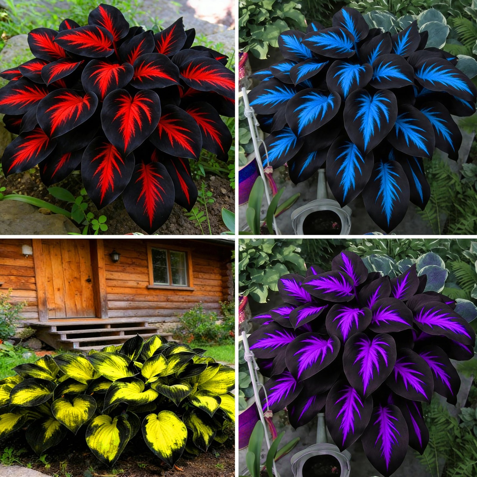 Mixrug Hosta Seeds for Planting, 200+pcs Rare Perennial Flower Blue 