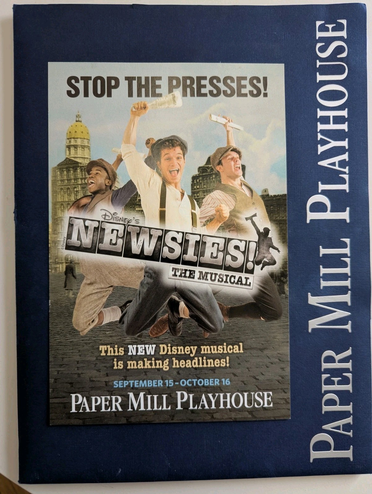 Rare Jeremy Jordan Newsies Pre Broadway Press Packet Paper Mill NJ Playbill ++