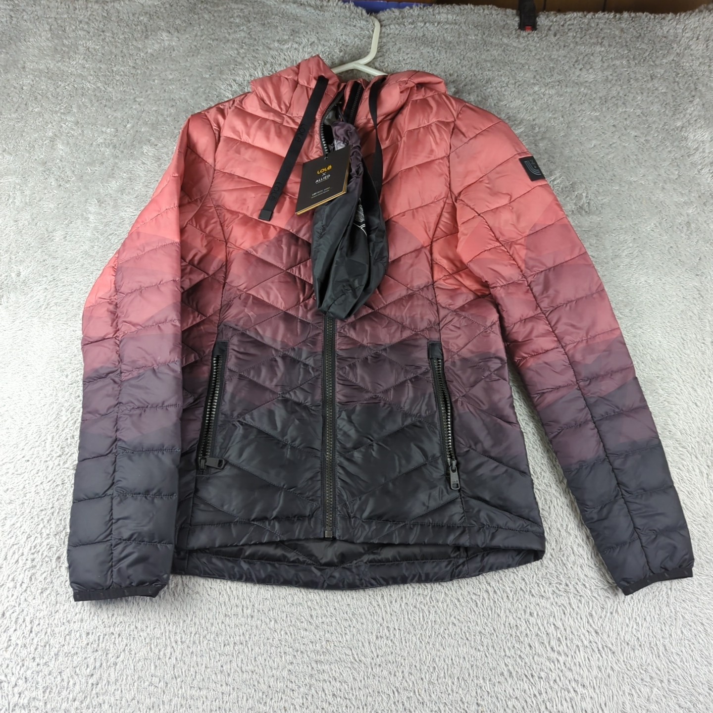 Lole Jacket Womens XS Pink Loftech Insulation Summit Zip Up Puffer Quilted NWT