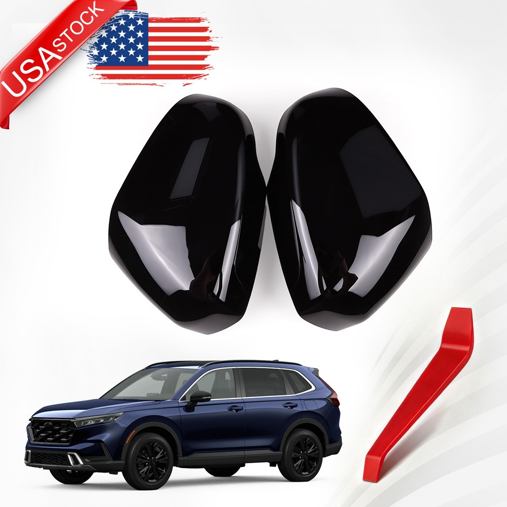 2PCS LH & RH Upper Mirror Cover Cap Gloss Black for Honda CR-V HR-V 2023-2025