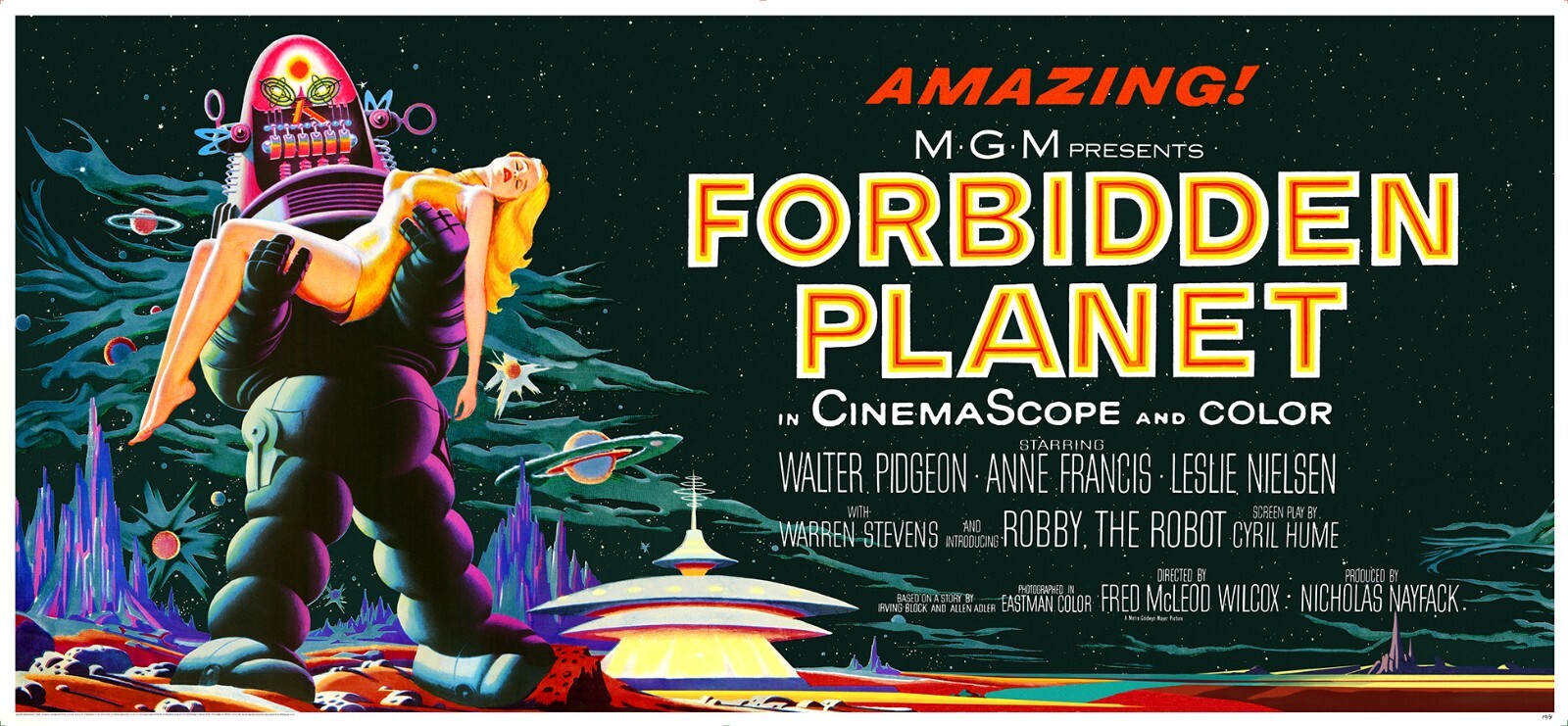 FORBIDDEN PLANET (1956) - 24 sheet billboard fully restored movie poster