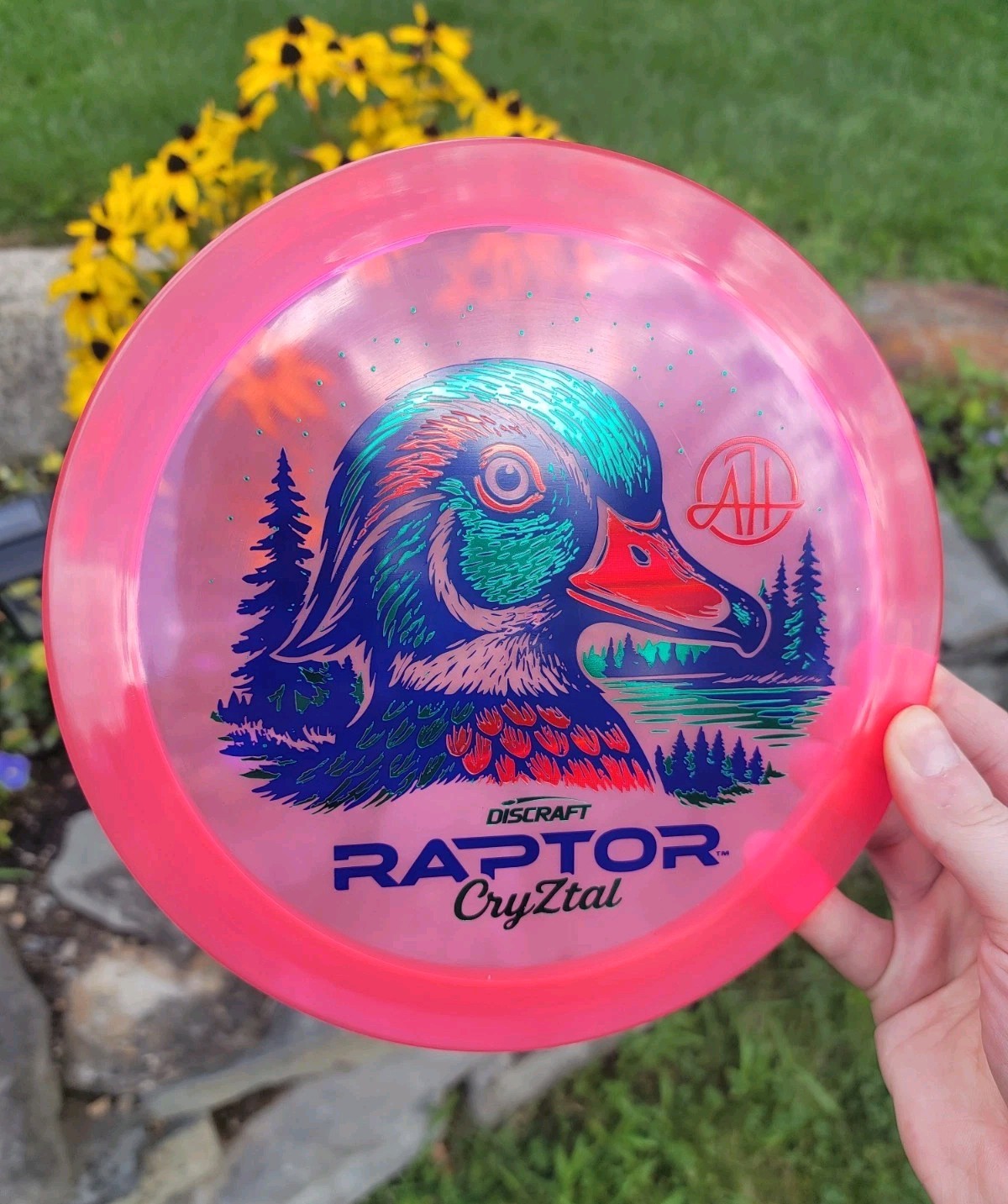 Discraft Adam Hammes Outdoorsman Series Cryztal Raptor Triple Foil Wood Duck