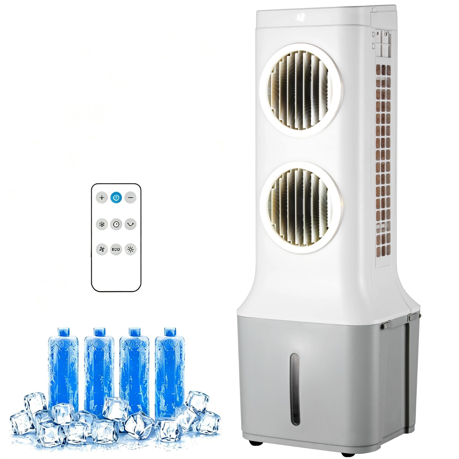 Evaporative Air Cooler, Portable Swamp Cooler with Detachable Water Tank Evaporative Air Cooler, Portable Swamp Cooler with Detachable Water Tank