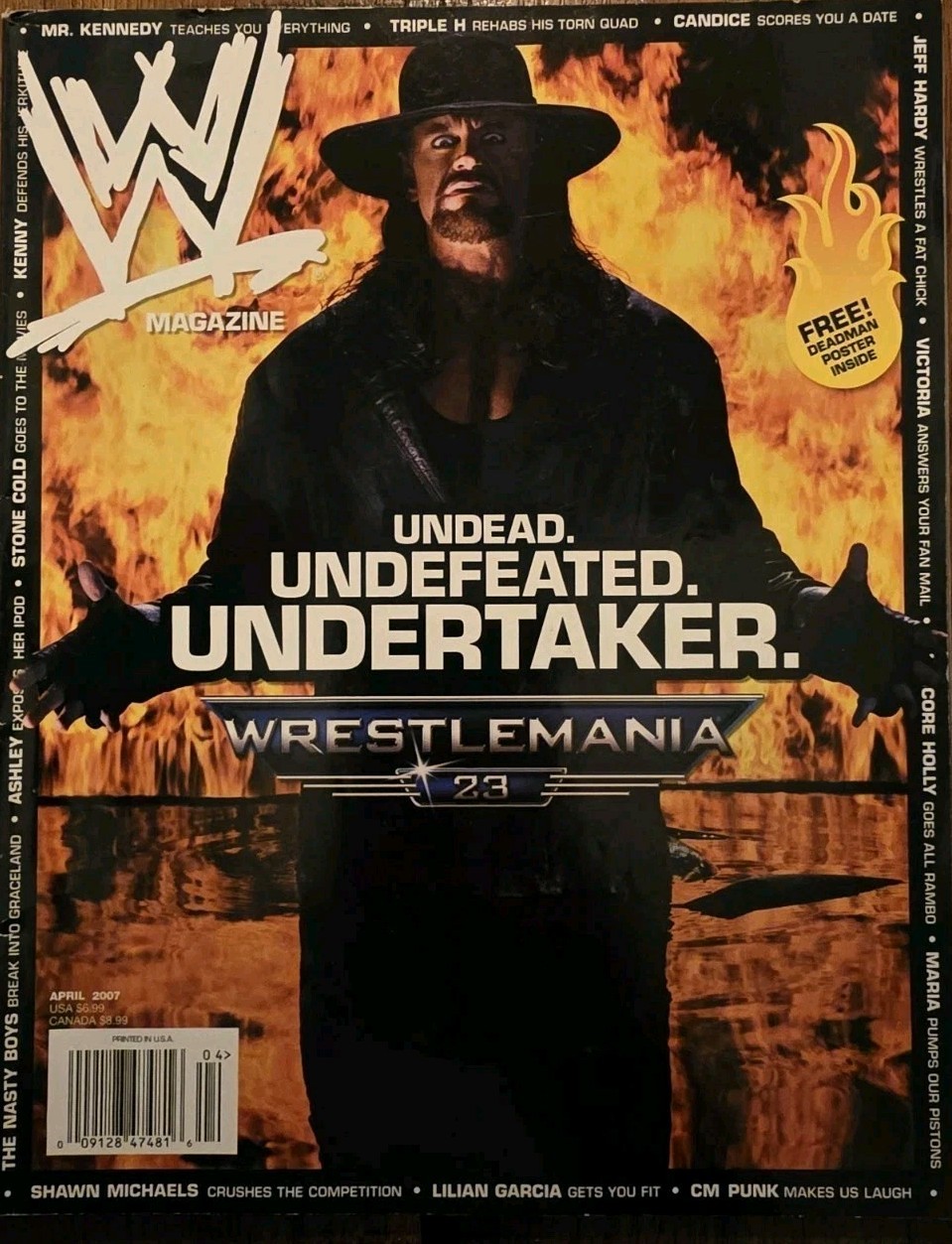 WWE Magazine April 2007 The  Undertaker         D