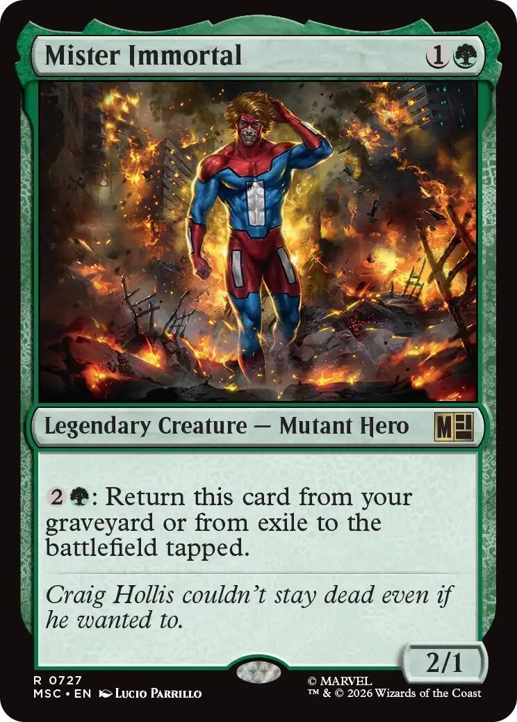 MTG ~ Mister Immortal ~ Commander: Marvel Super Heroes ~ NM MTG ~ Mister Immortal ~ Commander: Marvel Super Heroes ~ NM