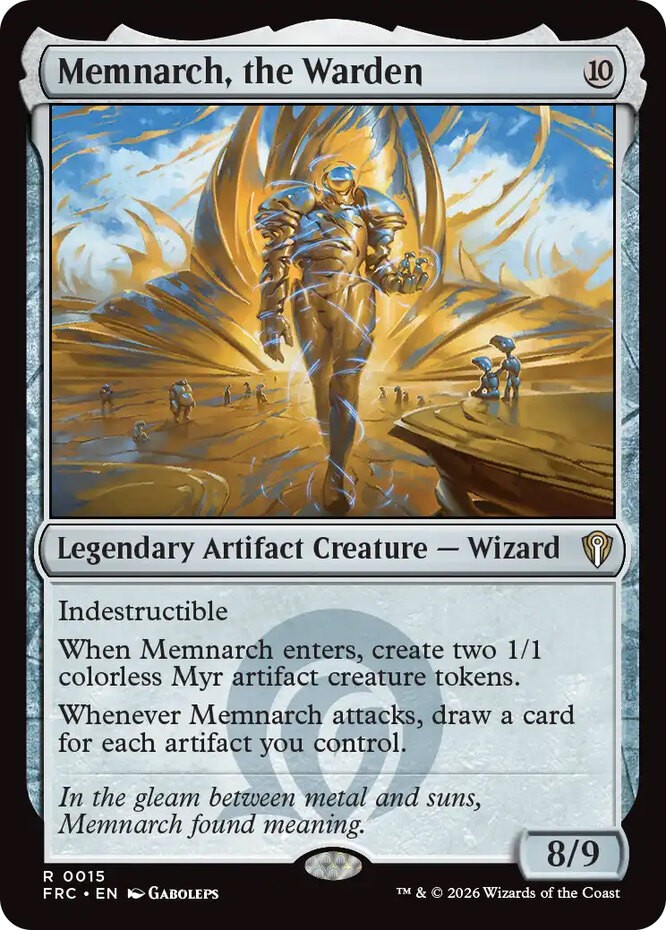 x1 Memnarch, the Warden R MTG Commander: Reality Fracture M/NM, English