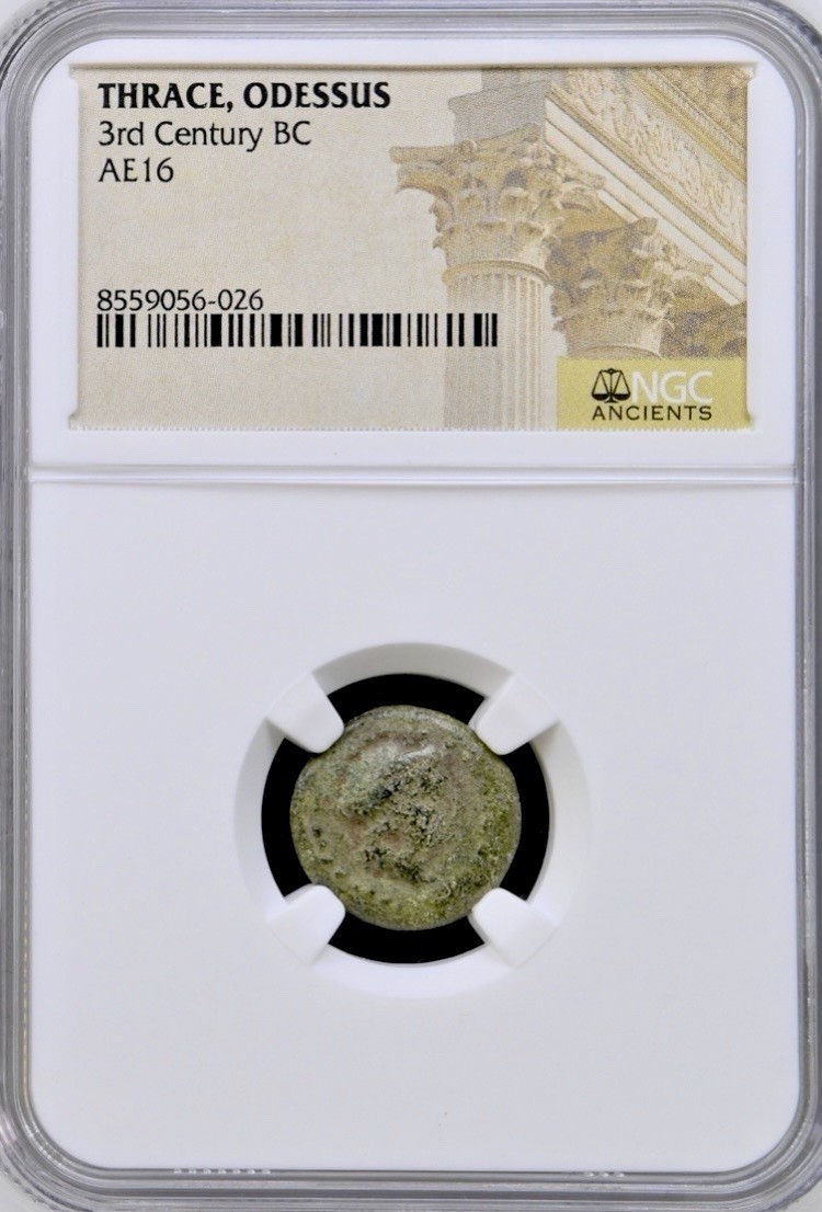 Odessus Thrace 250BC-150BC NGC Certified Ancient Greek Coin Reclining God