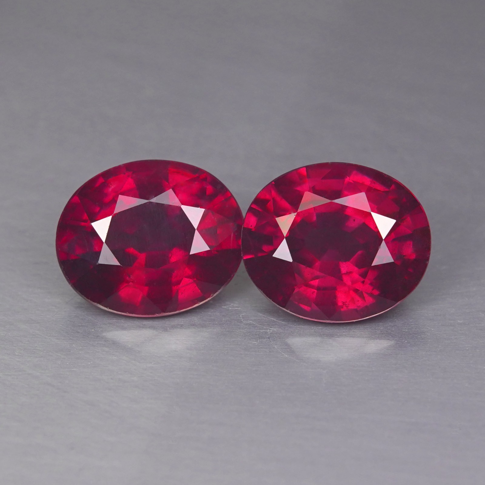 Precious 2-Piece Matching Pair 5.06 Ct Rhodolite Garnet Gemstone From Tanzania