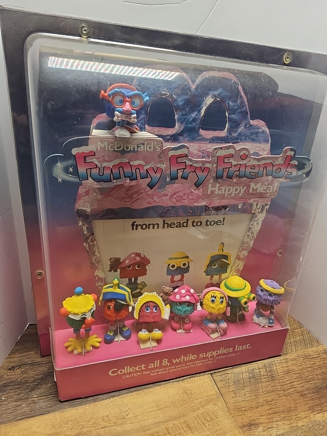 1989 MCDONALD\'S HAPPY MEAL STORE DISPLAY - FUNNY FRY FRIENDS
