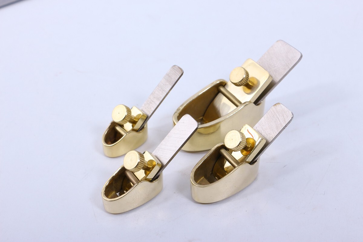 4 PCS Brass Mini Planes Set with Steel Blade for DIY Violin Viola Wooden