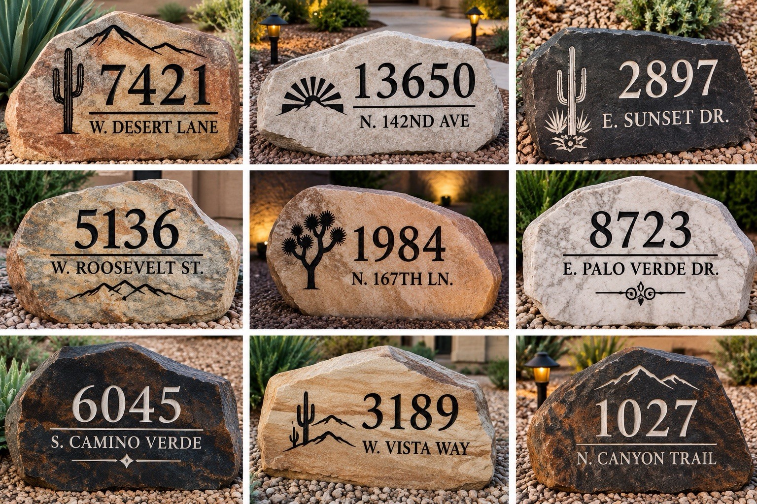 CUSTOM NATURAL STONE HOUSE ADDRESS MARKER 149$Local Pickup Only Arizona AZ CUSTOM NATURAL STONE HOUSE ADDRESS MARKER 149$Local Pickup Only Arizona AZ