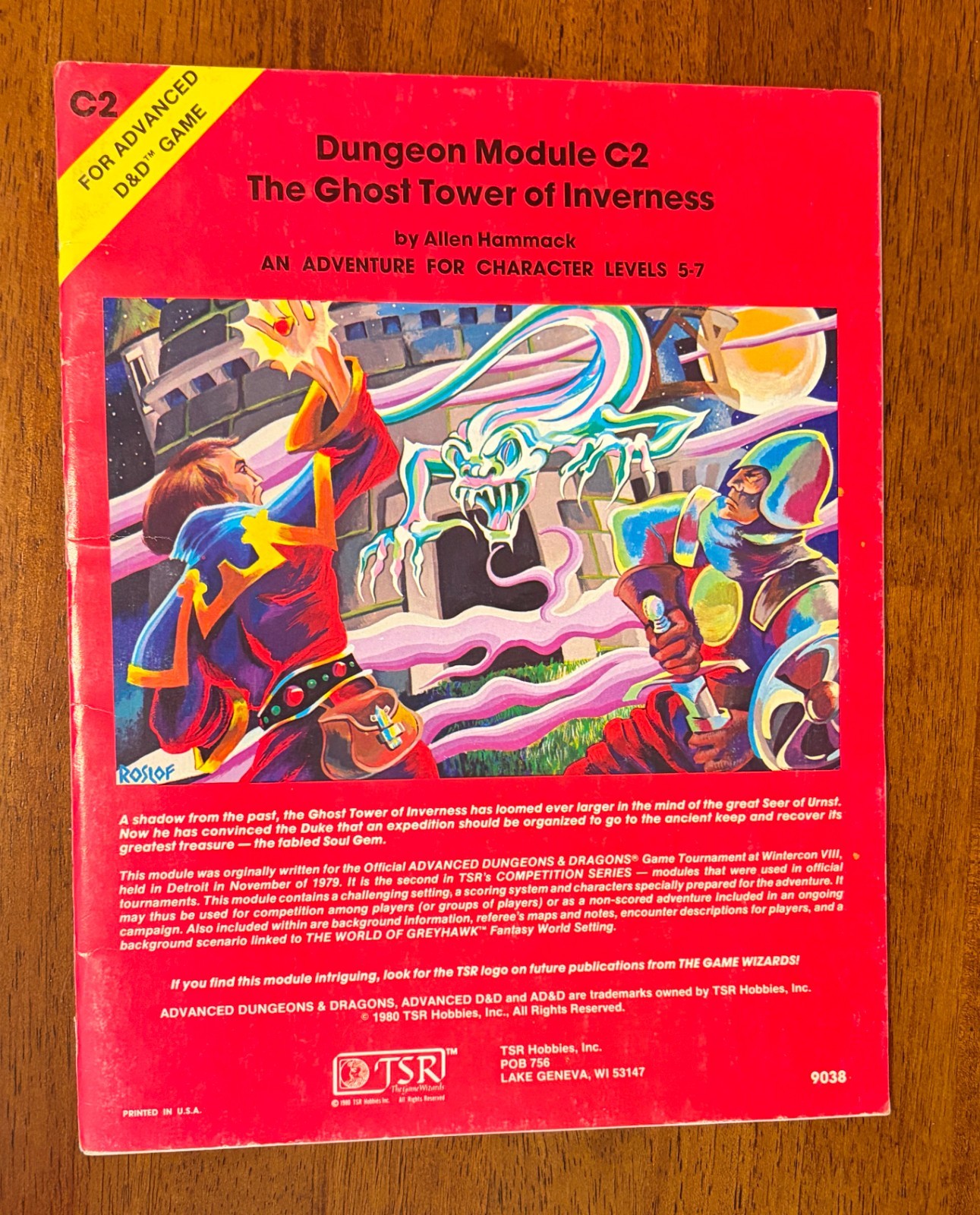 ADVANCED DUNGEONS DRAGONS Ghost Tower Inverness C2 (TSR RPG 1980) -- Condition