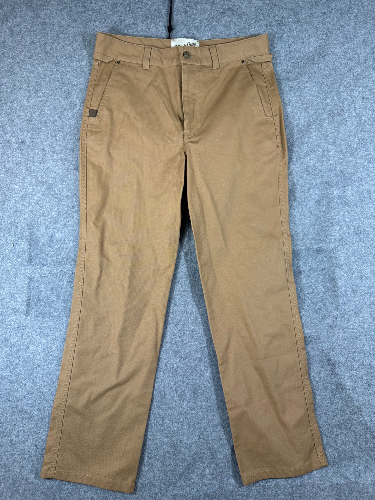 Duck Camp Brush Pants Mens 34 R Brown Stretch Flat Outdoor Hunting Utility NWOT