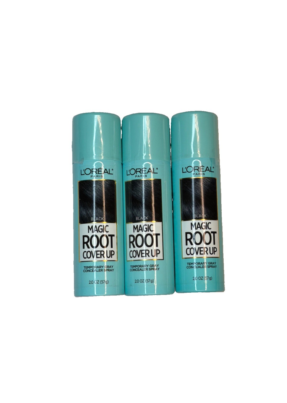 3x L'Oreal Paris Hair Color Root Cover Up Temporary Gray Concealer BLACK 2 Oz 3x L'Oreal Paris Hair Color Root Cover Up Temporary Gray Concealer BLACK 2 Oz