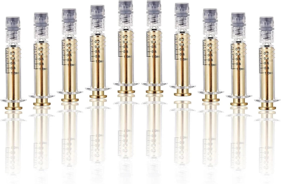 1ML Borosilicate Glass Syringe with Metal Plunger Anti-Leak for Liquid Glue Oil