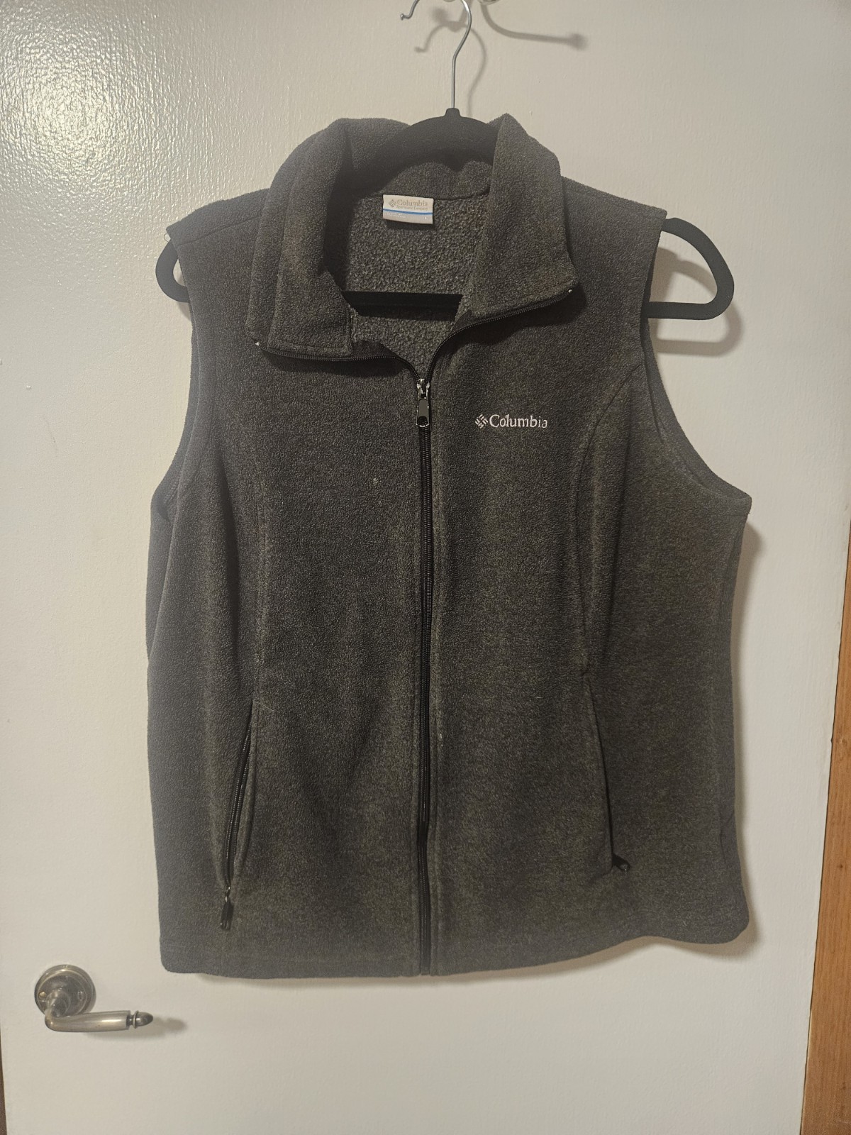 Women\'s Columbia Fleece Full Zip Gray Vest Size L