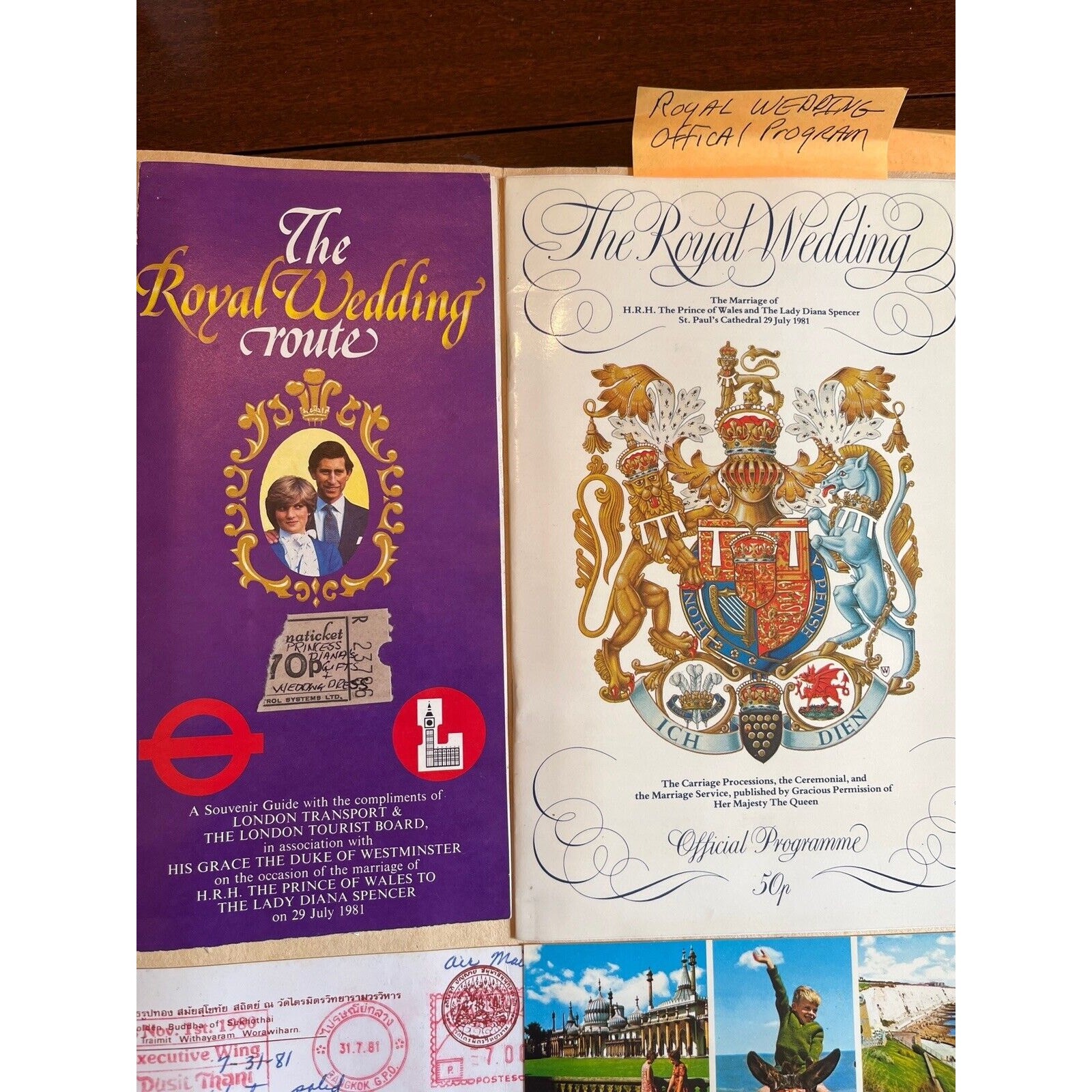 Vtg 1979-1981 Royal Wedding Programme & Huge Scrapbook Filled W Playbills Cards