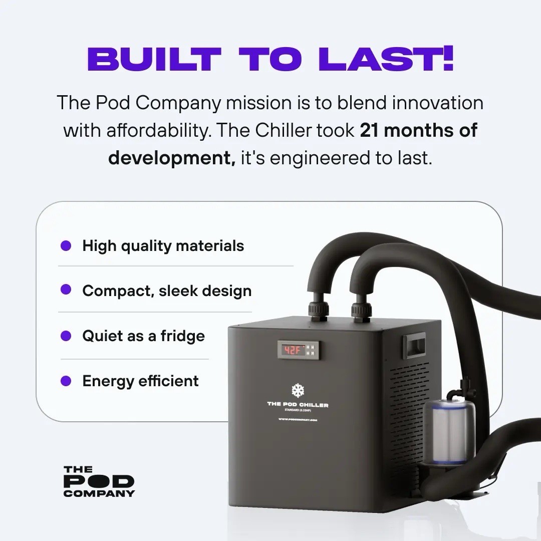The Pro Pod Chiller Indoor & Outdoor Standard Black Water Chiller 1/2 HP The Pro Pod Chiller Indoor & Outdoor Standard Black Water Chiller 1/2 HP
