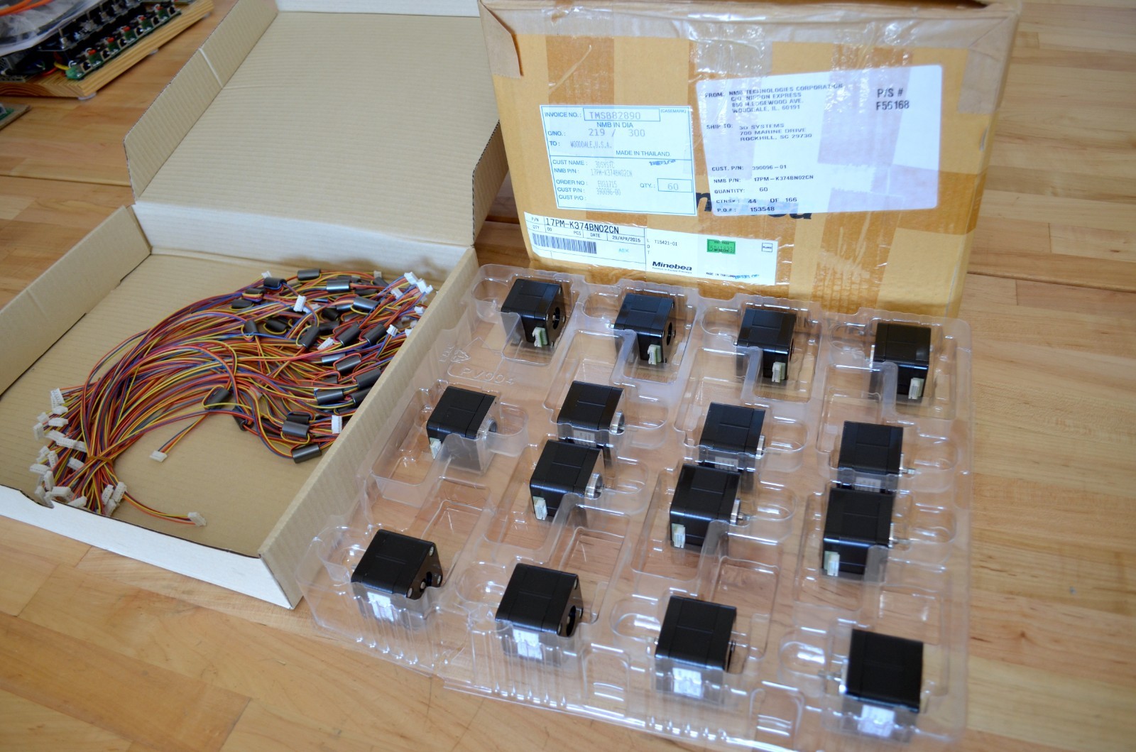 NEW (Box of 60) Minebea 17PM-K374BN02CN Nema17 Stepper Stepping Motors w/ Cables