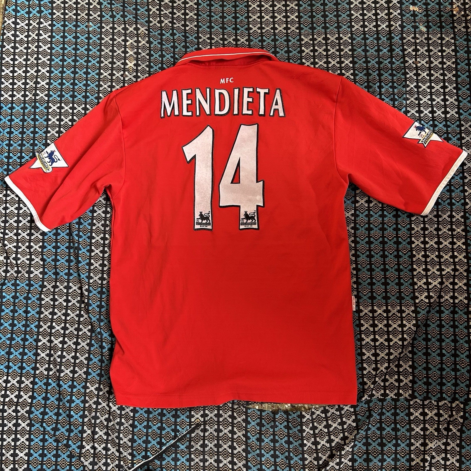Vintage 2003-04 Errea Middlesbrough Home (Authentic) Football Jersey #14Mendieta