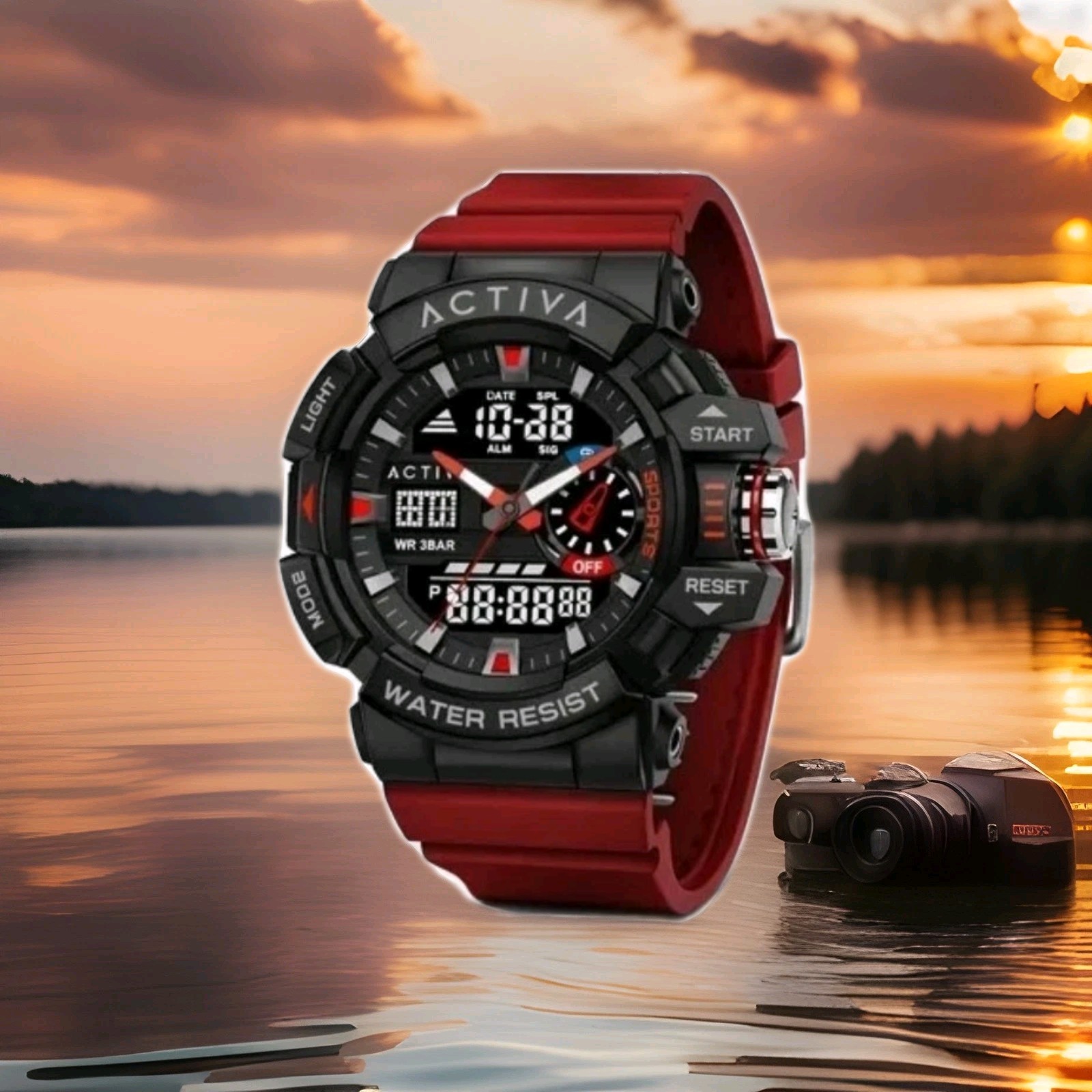 BLOW OUT SALE Activa Vord X Invicta Watch. Red/Black. Daily Wear ACW8043-006