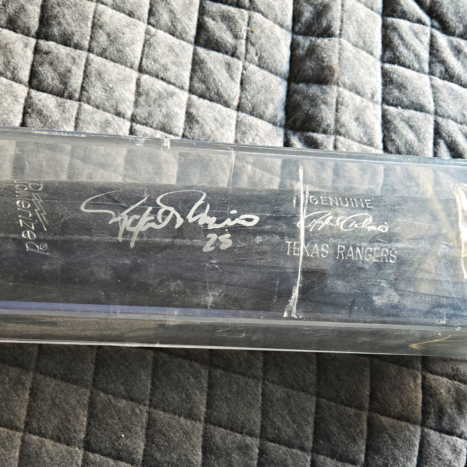 Rafael Palmeiro Signed Texas Rangers Baseball Bat Original MLB Autograph
