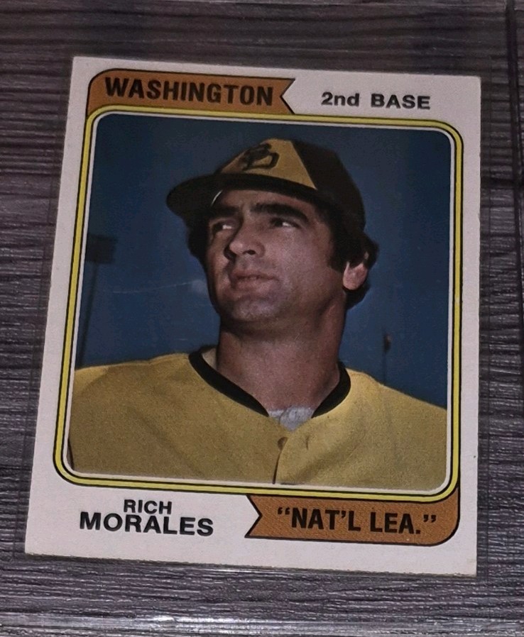 1974 Topps - Rich Morales NAT\'L LEA Error #387 EXC. 