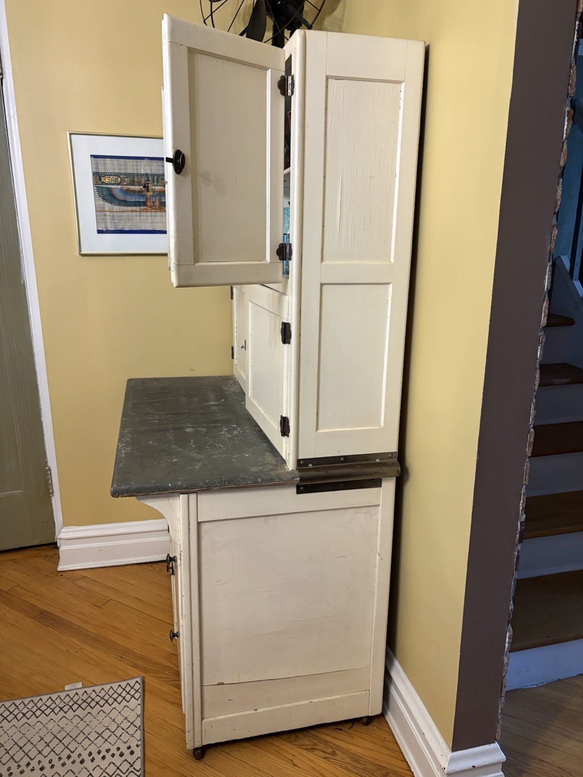 Wood And Zinc Antique Hoosier