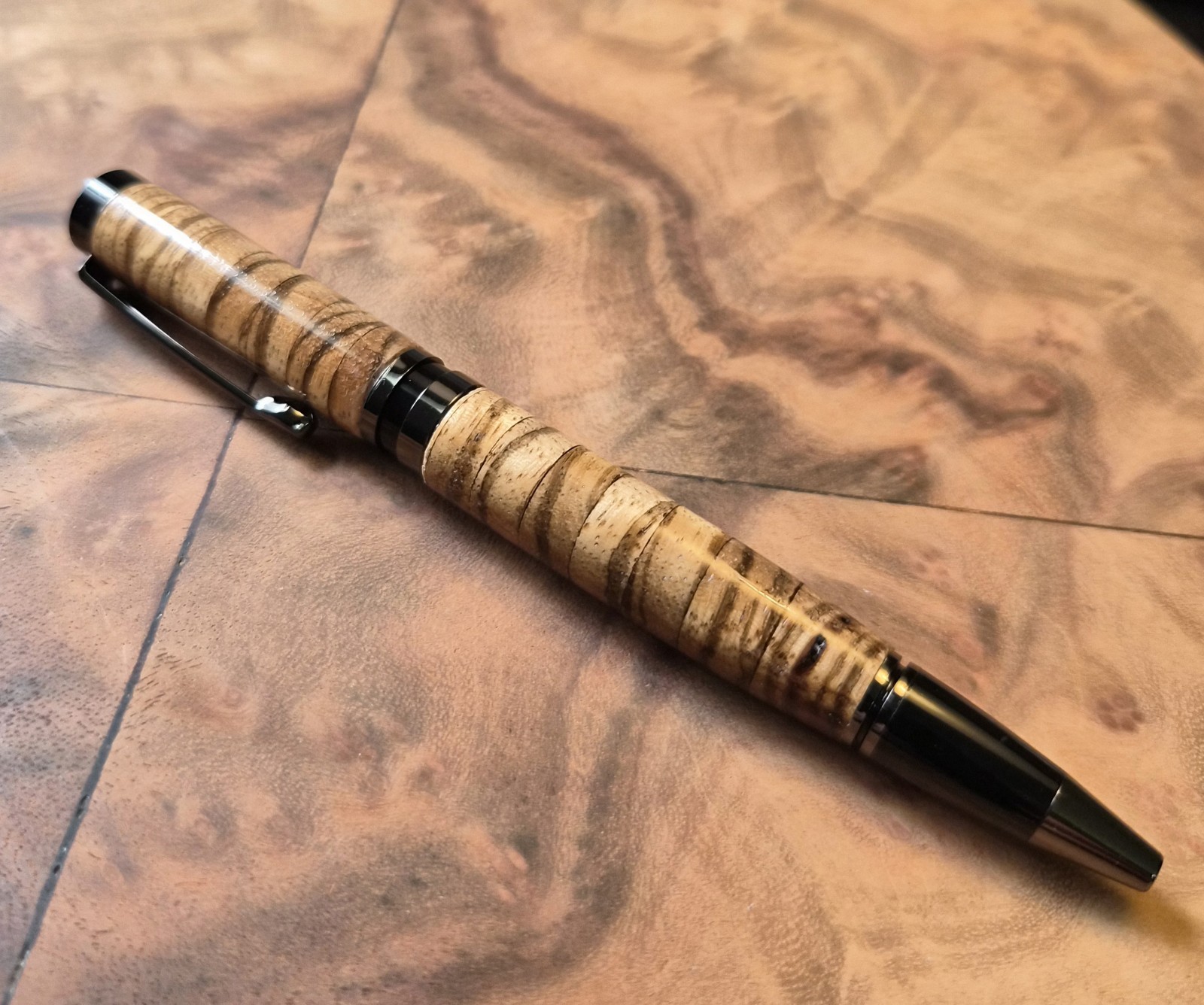 Handcrafted Fancy Zebra Wood Classic Twist Pen