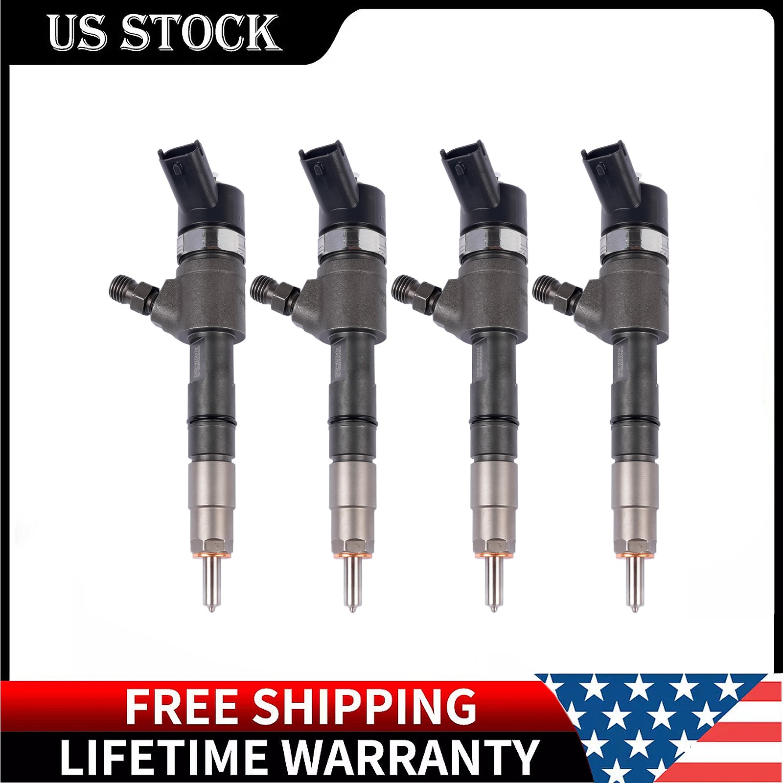 4x Diesel Fuel Injector 0445110508 4TNV98CT Fits For Yanmar Engine 129E01-53100