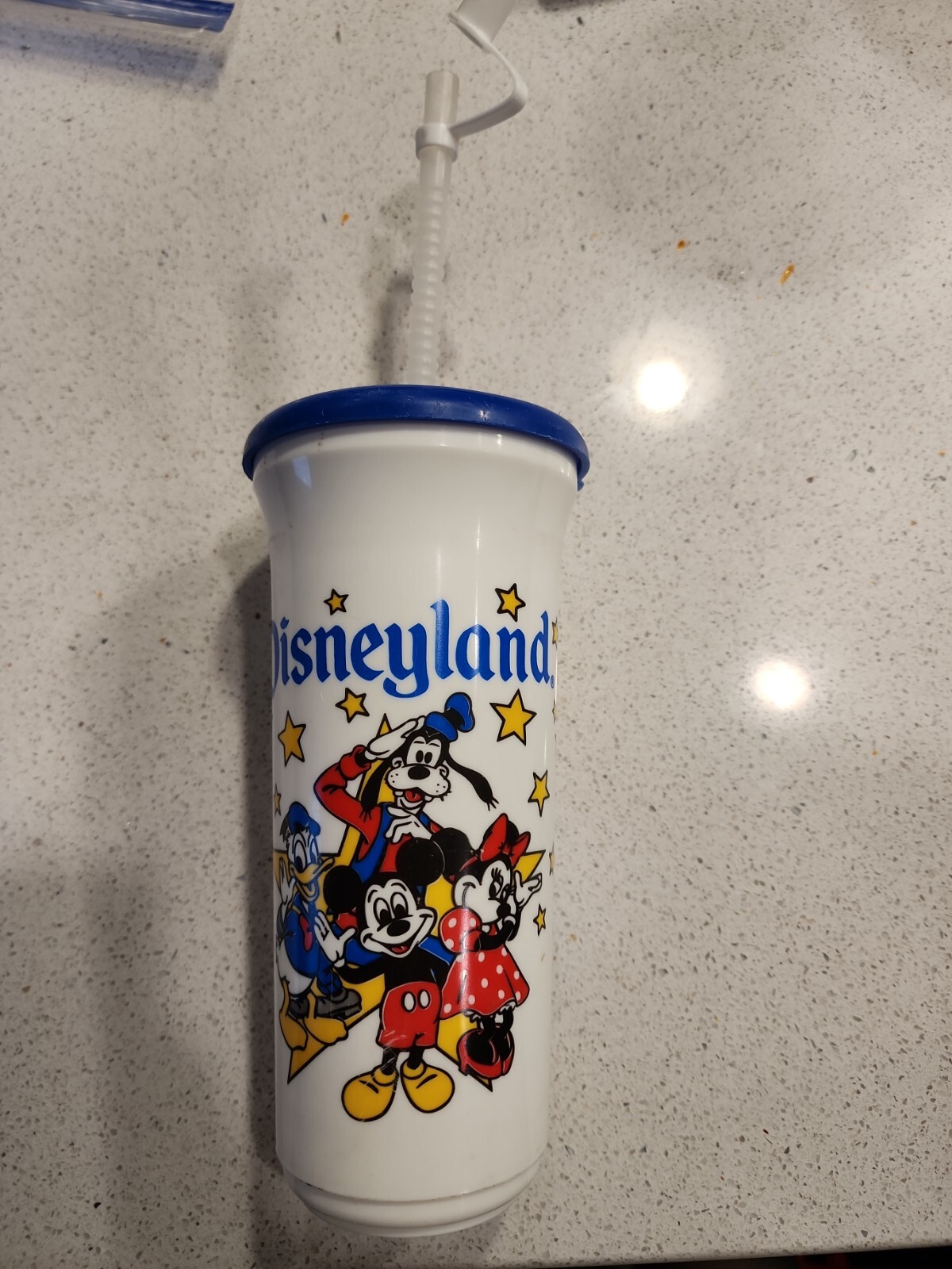 Disneyland Sipper Cup W/ Straw Whirley 32oz Tumbler Castle Mickey Goofy 90\'s 