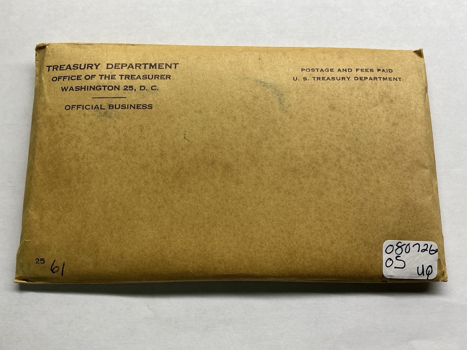1961 P&D US Mint Uncirculated Silver Sets in Unopened Envelope 080726 05uq