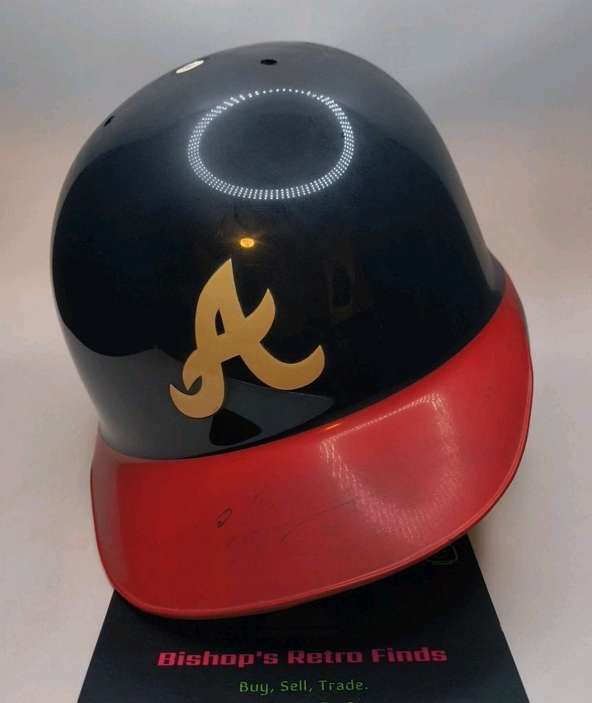 Genuine 1997 ABC Atlanta Braves MLB Chipper Jones Autograph Helmet. Vtg