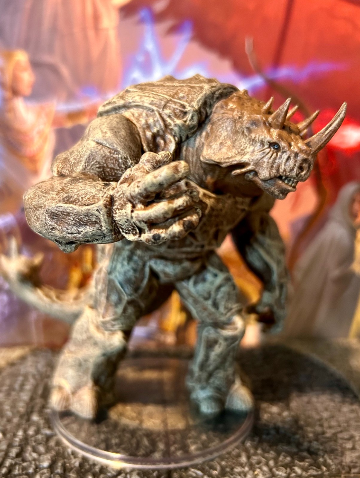 Braxat D&D Miniature Dungeons Dragons Spelljammer Adventures huge rhino warrior