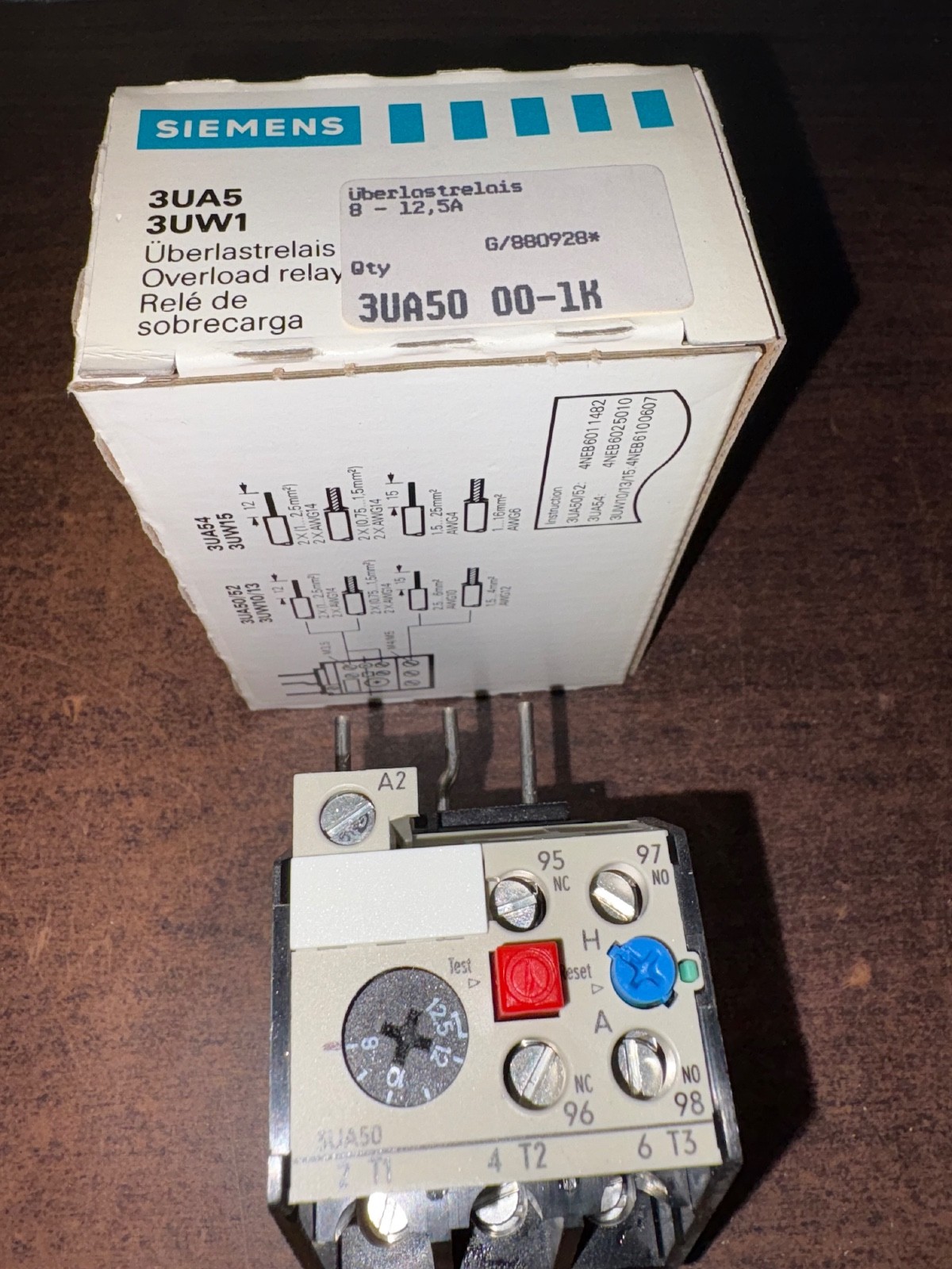 NOS SIEMENS 3UA50-00-1K OVERLOAD RELAY 8 - 12.5 AMP 3UA50 00-1K B327 NOS SIEMENS 3UA50-00-1K OVERLOAD RELAY 8 - 12.5 AMP 3UA50 00-1K B327
