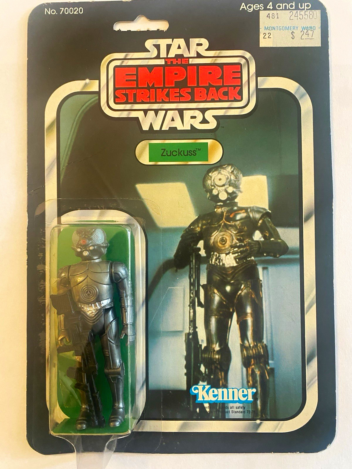 Kenner Star Wars ESB Zuckuss Action Figure 1982 Vintage MOC Carded 70200