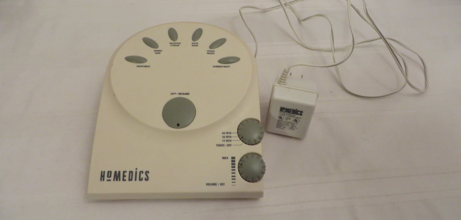 Vtg Homedics Sound Spa White Noise Machine 6 Sounds Adjustable Timer Portable Vtg Homedics Sound Spa White Noise Machine 6 Sounds Adjustable Timer Portable
