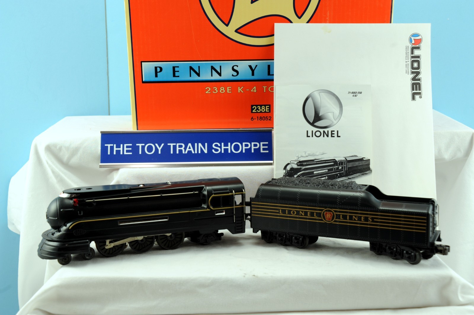 LIONEL 18052 PENNSYLVANIA 238E K-4 TMCC TORPEDO STEAM LOCO. TESTED. LN IN BOX.
